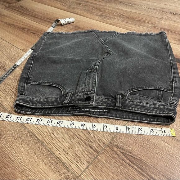 Volcom Black Denim High Rise Skirt 12 - Picture 4 of 4